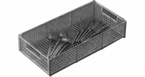 172981 RACK FLATWARE STEELWIRE, W/PLASTIC COATED 500X250X110MM