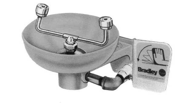 530611 EYE WASH WALL MOUNTING TYPE, PLASTIC BOWL