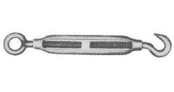 230546 TURNBUCKLE FRAME GALV, EYE&HOOK 6MMX100MM